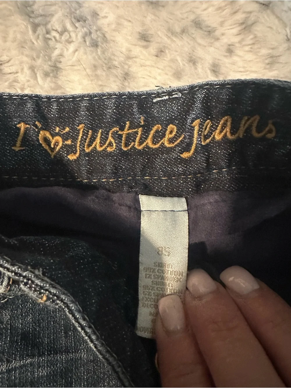 Justice Dark Blue Denim Mini Skirt